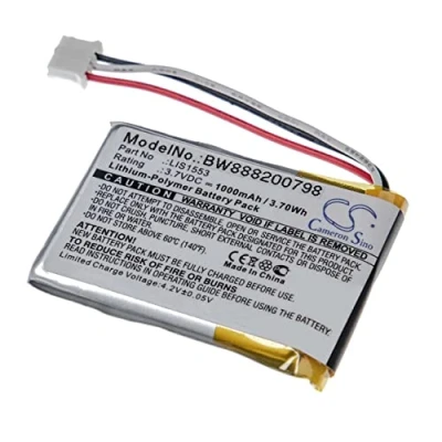 Abbildung von vhbw Akku kompatibel mit Sony MDR XB950N1, SRS WS1, WH CH700N Wireless Headset Kopfhörer (1000 mAh, 3,7 V, Li Polymer)
