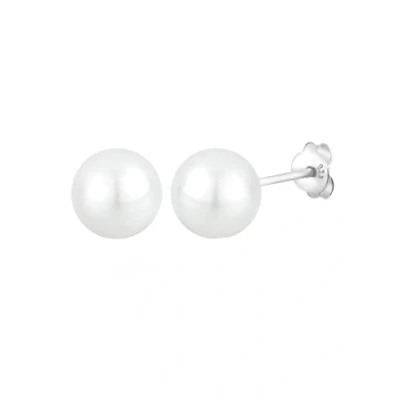 Abbildung von Elli Perlen Muschelkernperlen Elegant Basic Ohrringe, Damen, Größe: One Size, Weiß