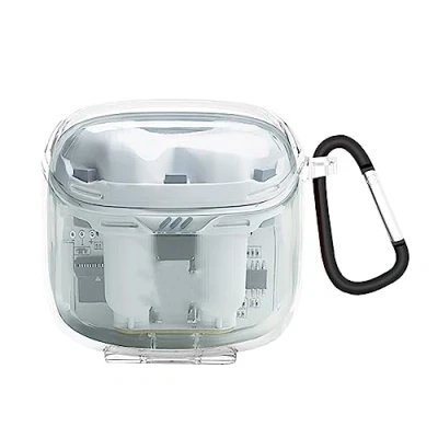 Abbildung von GIOPUEY Transparent Hülle Kompatibel mit JBL Tune Flex, TPU Stoßfeste Schutzhülle, Ultradünn, Kein Geruch, Silikon