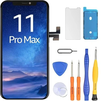 Abbildung von LL Trader LCD Display für iPhone 11 Pro Max Bildschirm Ersatz 6.5&#039;&#039; Touchscreen Digitizer Rahmen Montage Reparaturwerkzeug mit Modell A2161, A2220, A2218