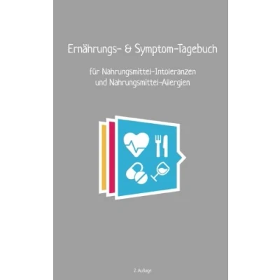 Abbildung von Ernährungs und Symptom Tagebuch (grau): für Nahrungsmittel Intoleranzen Allergien