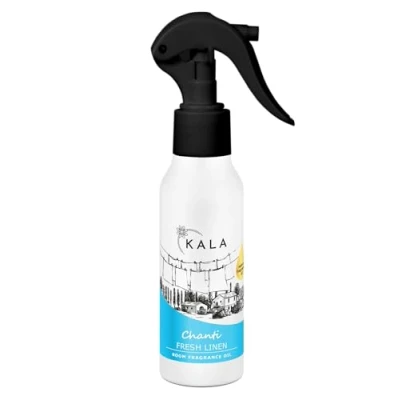 Abbildung von KALA Lufterfrischer Duftölspray CHANTI, Raumspray mit Geruchsneutralisation, Raumduft Spray Hält bis zu 48h, Air Freshener Aktiv Neutralisator Duft Fresh Linen, 100ml