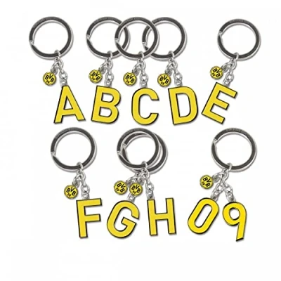 Abbildung von Borussia Dortmund Schlüsselanhänger BVB Schlüsselanhänger: W, Gelb, One Size, 17620800/W
