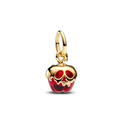 Abbildung von PANDORA Moments Disney Villains Böse Königin Apfel Charm Anhänger aus Sterling Silber mit vergoldeter Metalllegierung, Kompatibel Armbänder, 763421C01