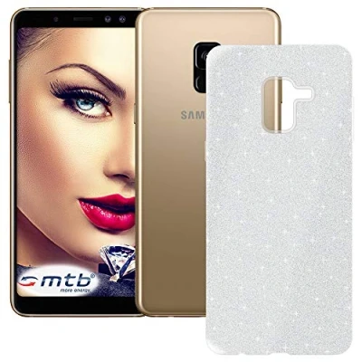 Abbildung von mtb more energy® TPU Hülle Shine für Samsung Galaxy A8 2018 (SM A530, 5.6&#039;&#039;) Silber Glitzer Effekt flexibel Schutzhülle Case Cover Tasche