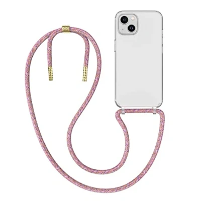 Abbildung von MyGadget Handykette für iPhone 14 [ Hülle mit Band abnehmbar &amp; verstellbar ] Handyhülle Handyband zum Umhängen Schnur Case Schutzhülle Bunt