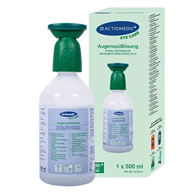 Abbildung von Actiomedic Augenspülflasche mit Natriumchloridlösung 0,9%, 500 ml