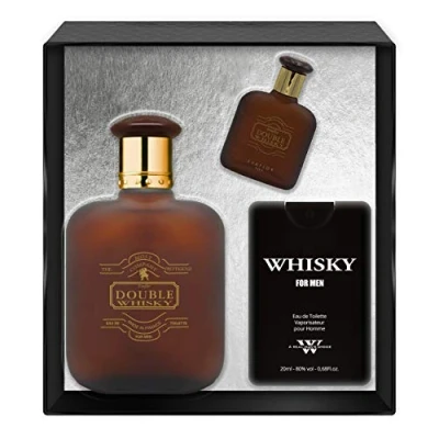 Abbildung von EVAFLORPARIS DOUBLE WHISKY Gift Box Eau de Toilette 100 ml + Miniature 7.5 Travel Perfume 20 Set Spray Men Perfume, 520 g