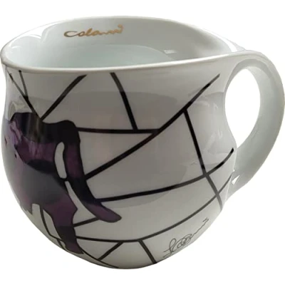 Abbildung von Colani Tasse Jumbotasse Kaffeebecher XXL Cow Violet Schwarz 600 ml, Porzellan, im Geschenkkarton