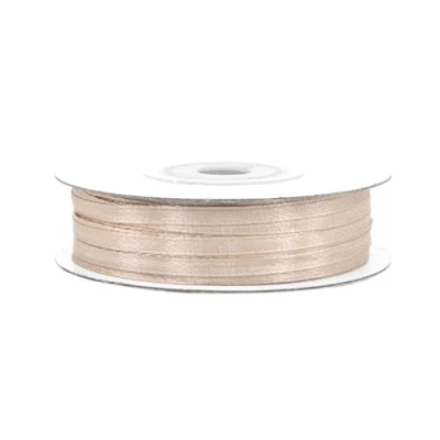 Abbildung von Creativery Satinband, Satinband 3mm x 50m Rolle Beige