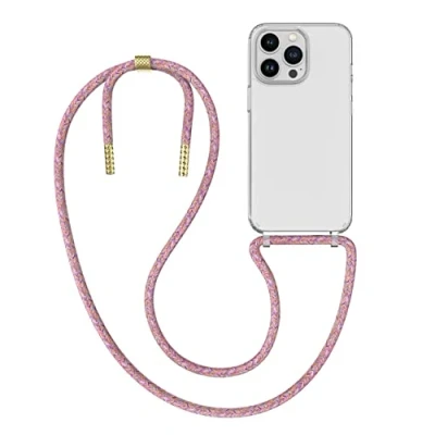 Abbildung von MyGadget Handykette für iPhone 13 Pro Max [ Hülle mit Band abnehmbar &amp; verstellbar ] Handyhülle Handyband zum Umhängen Schnur Case Schutzhülle Bunt