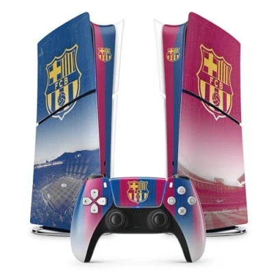 Abbildung von FFrame Aufkleber PS5 Barca, für Playstation 5 Fußball, Konsole und Controller, Slim Digital, Skin Barcelona (1 Controller)