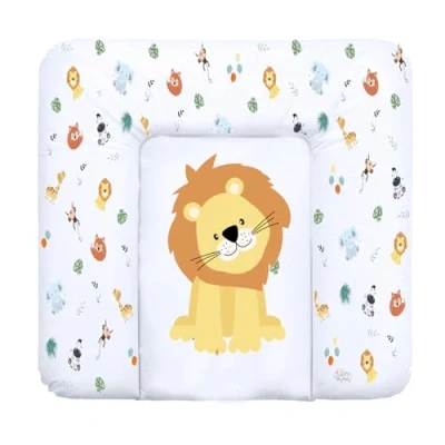 Abbildung von Wickelauflage Wickelkommode Auflage Baby 85 x 72 cm Wickelmatte Wickeltischauflage Wasserfest Wickelunterlage Weich Safari Motiv