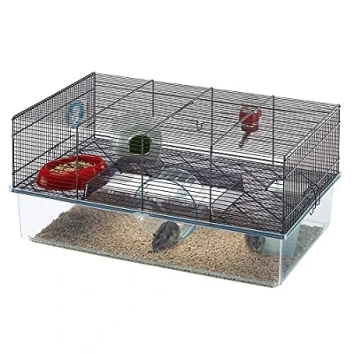 Abbildung von Ferplast Hamsterkfig Favola Tierunterkunft 60x36.5x30 cm Schwarz...