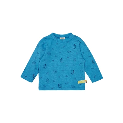 Abbildung von loud + proud Langarmshirt für Kinder, Größe: 62/68, Azur