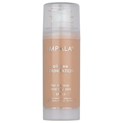 Abbildung von Impala Ölfreie Foundation Farbe Nº 01 Leichte ölfreie Für normale bis fettige Haut Mit Sonnenschutz SPF15, Vitamin E und Aloe Extrakt 30 ml