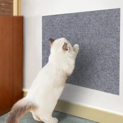 Abbildung von Kratzmatte Katze, Selbstklebend, Kratzschutz Sofa DIY Kratzteppich Katze für Bäume, Wand Möbel, Kratzbäume, und Couch Schutz, 100x30cm