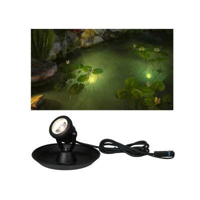 Abbildung von Paulmann LED Teichleuchte &quot;Plug &amp; Shine&quot;, 1 flammig, Leuchtmittel Modul fest integriert, Modul, IP68 3000K 24V mit 2m Kabel