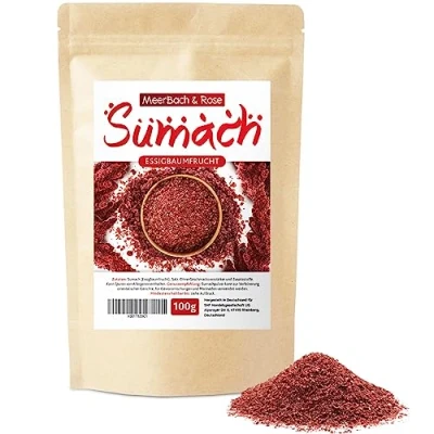Abbildung von Sumach Gewürz, 100g Sumak Gewürz türkisch, orientalisches Sumac, Essigbaumgewürz, natürlich ohne Farb und Zusatzstoffe, in Deutschland von Hand abgefüllt