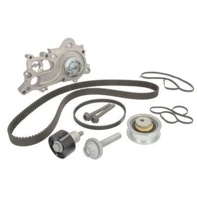 Abbildung von HEPU PK06740 Wasserpumpe + Zahnriemensatz ohne Thermostat, mit Schrauben SEAT: Ibiza 4 Schrägheck, ST, Sportcoupe