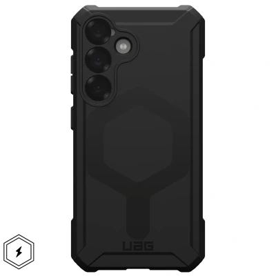 Abbildung von Samsung Galaxy S25 Hülle MagSafe Silikon UAG Soft Case/Backcover Handyhülle Schwarz Shockproof/Stoßfest