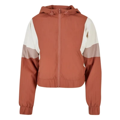 Abbildung von Urban Classics TONE Crinkle Übergangsjacke, Damen, Größe: XXL, Terracotta whitesand duskrose