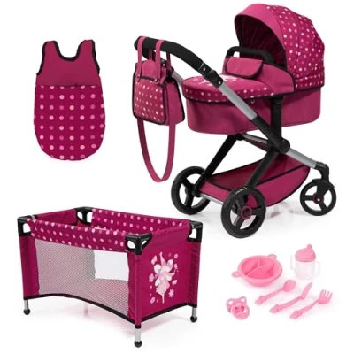 Abbildung von Bayer Kombi Puppenwagen Xeo Mega, bordeaux, (Set)