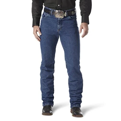 Abbildung von Wrangler Men&#039;s Premium Performance Cowboy Cut Slim Fit Jean, Dark Stone, 31W x 36L