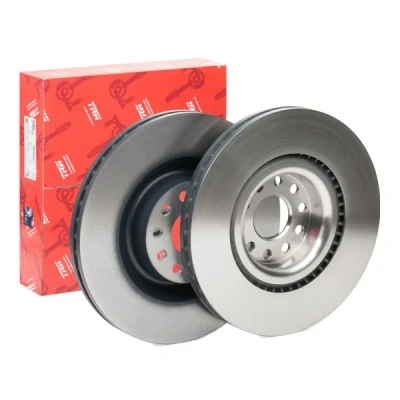 Abbildung von TRW DF4350S Bremsscheibe 345 30 5 112 Belüftet lackiert hochgekohlt VOLKSWAGEN: Golf 6, Schrägheck, Passat B6 Variant, AUDI: A3 Schrägheck