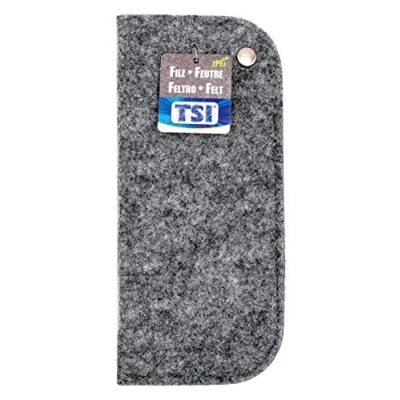Abbildung von TSI 70490 DG Filz Brillenetui rPET Grau (Dunkelgrau) 8x0.5x18.5 cm (B x H T)