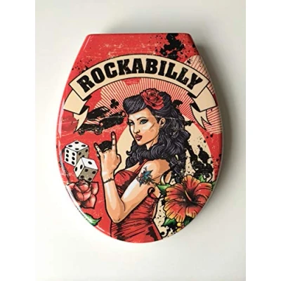 Abbildung von ADOB WC Sitz Rockabilly, Absenkautomatik, zur Reinigung abnehmbar