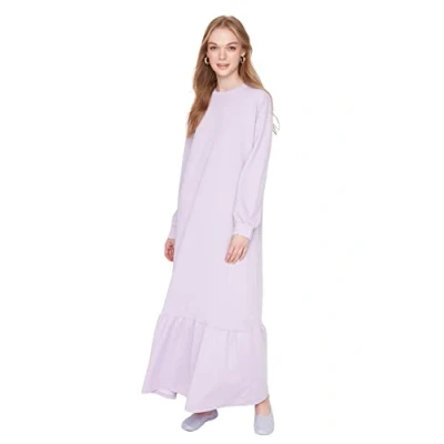 Abbildung von TRENDYOL Damen Midi Shift Dress Kleid, Lila, S