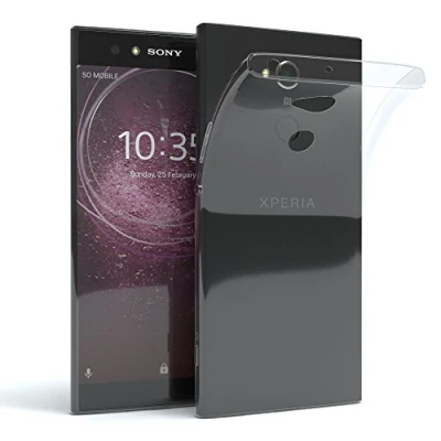 Abbildung von EAZY CASE Hülle kompatibel mit Sony Xperia XA2 Ultra Schutzhülle Silikon, dünn, Slimcover, Handyhülle, Silikonhülle, Backcover, Durchsichtig, Klar Transparent