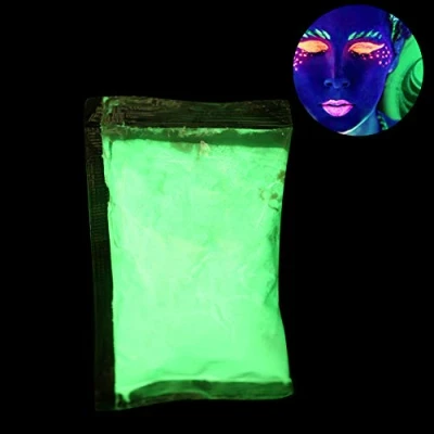 Abbildung von Fluoreszierendes Pulver, Dark Night Glow Pulver Leuchtpulver Farbe DIY Pigment Nagel Beschichtung Nachtleuchtendes Pulver(Gelbgrün)