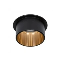Abbildung von Paulmann 93378 LED Einbauleuchte Gil 3 Step Dim rund incl. 1x6 Watt dimmbar Schwarz matt, Gold Einbaustrahler Aluminium Spot 2700 K Coin