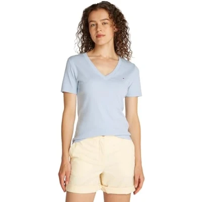 Abbildung von Tommy Hilfiger NEW SLIM CODY Tshirt basic, Damen, Größe: XXS, Breezy blue