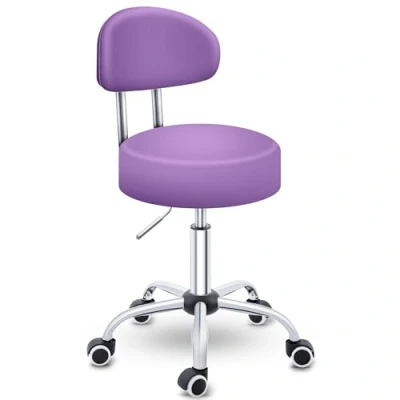 Abbildung von TRESKO Drehhocker Rollhocker mit Lehne, Arbeitshocker höhenverstellbar 47 60 cm, Bürostuhl Rollen Hocker Drehstuhl Kosmetikhocker
