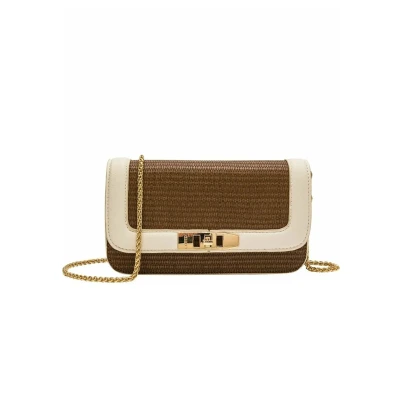 Abbildung von L.Credi Melissa Clutch hellbraun / MARITA Henkeltasche schwarz, elegante Schultertasche für den Alltag kaufen