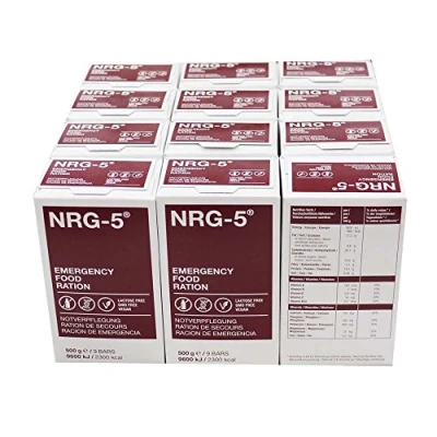 Abbildung von NRG5 12 x 500 g Notfallnahrung, je á 9 Riegel