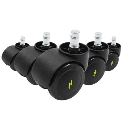 Abbildung von hjh OFFICE 619045 5x Elektrisch leitfähige Rollen 11x50 mm Bürostuhl für harte Böden Vermeidung von statischer Aufladung