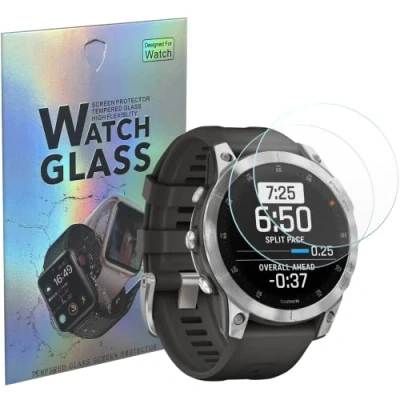 Abbildung von Schutzfolie kompatibel mit Garmin Epix Gen 2/Epix 2 Sapphire [2 Stück] Schutzglas Hartglas Panzerglas Displayschutzfolie Panzerglasfolie PHONILLICO