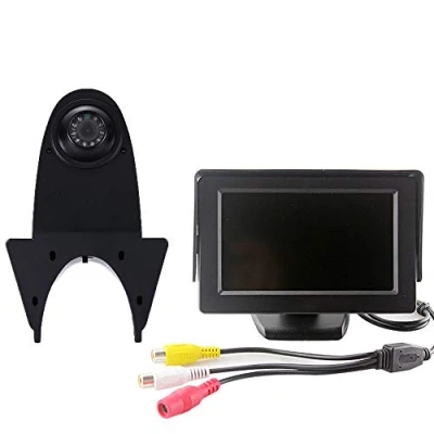 Abbildung von Rückfahrkamera Monitor + Transporter, IR Nachtsicht Auto Kamera mit 4.3 Zoll LCD Farbdisplay Wasserdichte,Rückfahrkamera für VW Crafter T5 Mercedes Sprinter Viano Vito Transit Ducato