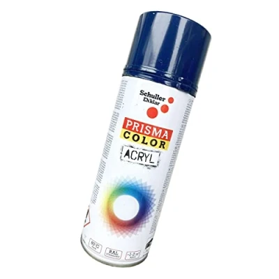Abbildung von Lackspray Acryl Sprühlack Prisma Color RAL, Farbwahl, glänzend, matt, 400ml, Schuller Lackspray:Saphirblau RAL 5003