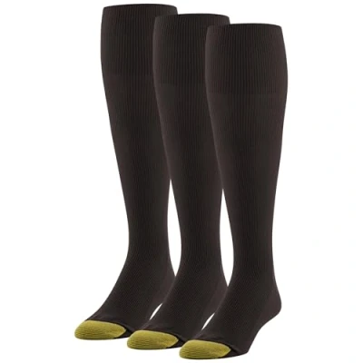 Abbildung von Gold Toe Herren Metropolitan Over The Wadensocken, 3 Paar Braun Large