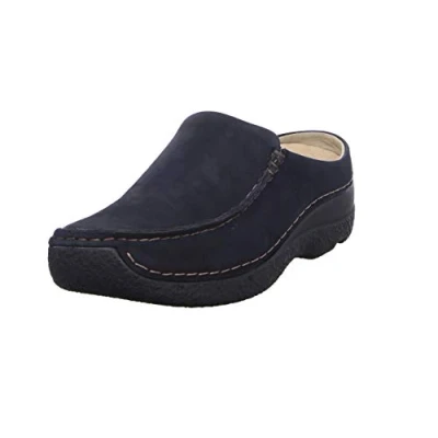 Abbildung von Wolky Seamy Slide Clog, Oiled nubuck, blue, 0625016 800 Clog