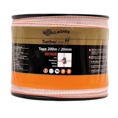 Abbildung von Weidezaunseil TurboLine Breitband 12.5mm weiß 200m, Gallagher