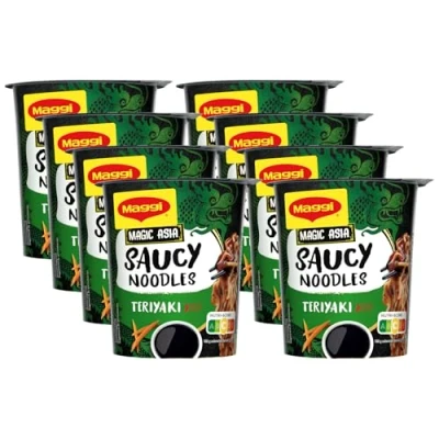 Abbildung von Maggi Magic Asia Saucy Noodles Teriyaki Cup, 8er Pack (8x75g)