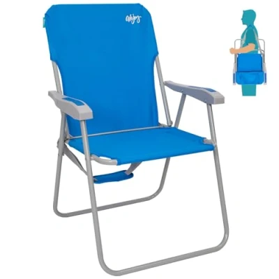 Abbildung von #WEJOY Klappstuhl Leicht Tragbar Campingstuhl Faltbar Stark Stabil Langlebig für Garten Balkon und Festival Outdoor als Angelstuhl Camping Stuhl Max Hold bis 136 Kg (300 Lbs) Blau