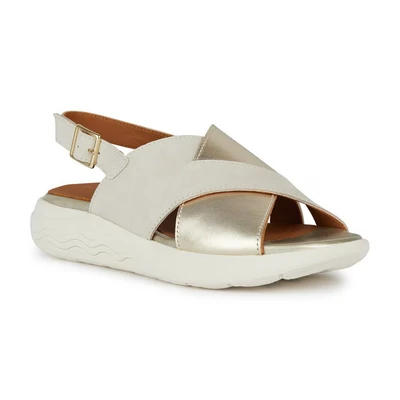 Abbildung von Geox D Spherica Plateausandalette, Damen, Größe: 37, light sand gold Schuhe