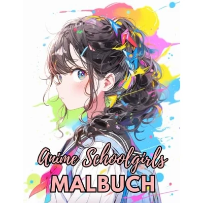 Abbildung von Anime Schoolgirls Malbuch: Süße Schulmädchen zum Ausmalen für Teenager und Erwachsene (Anime Malbuch)